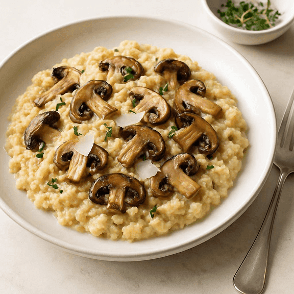 Cauliflower Risotto with Mushrooms